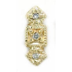N282 14K 3 DIAMOND SLIDE 